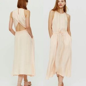 LOFT luster cutout midi dress